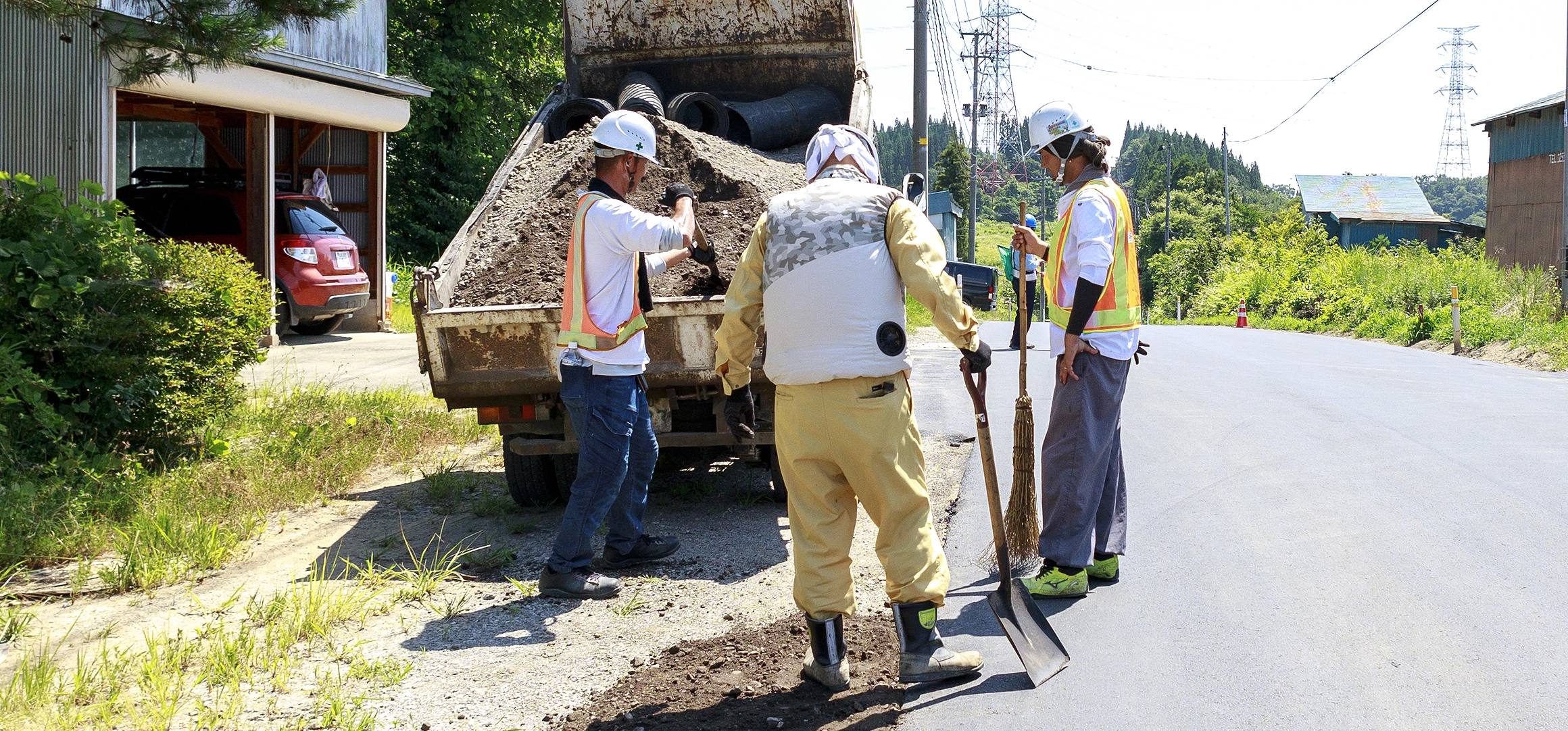 道路修繕・改良工事の現場