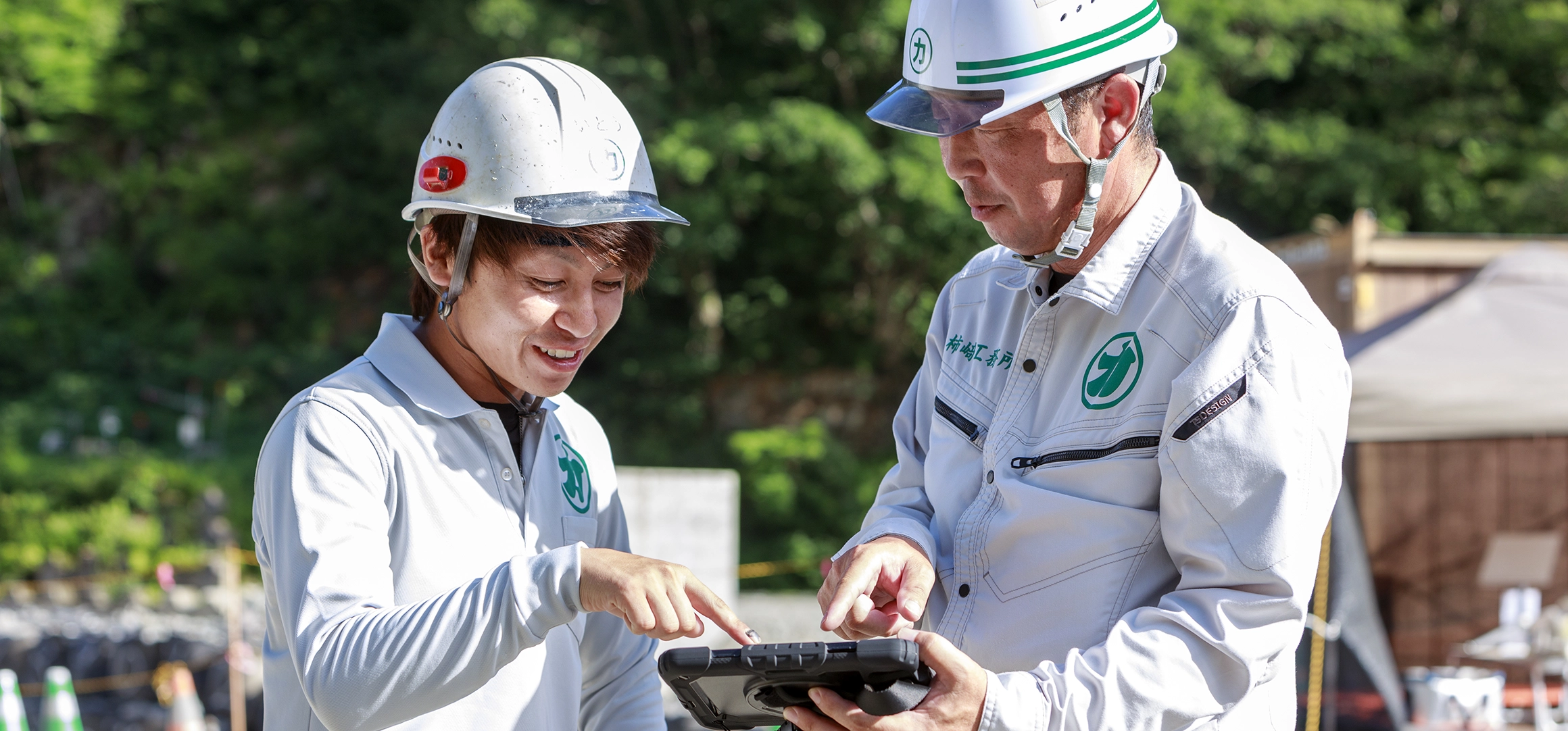 砂防堰堤の現場