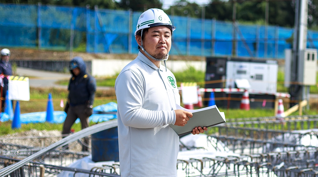 大型建造物建設の現場