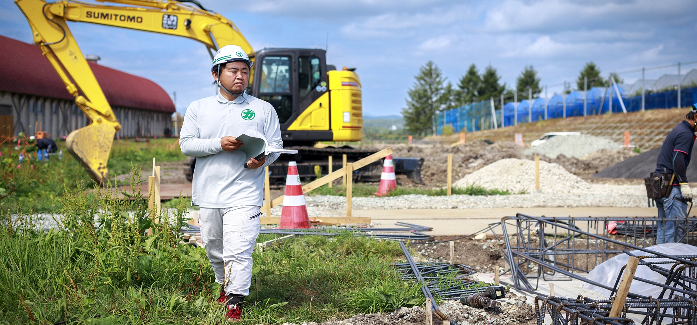 大型建造物建設の現場